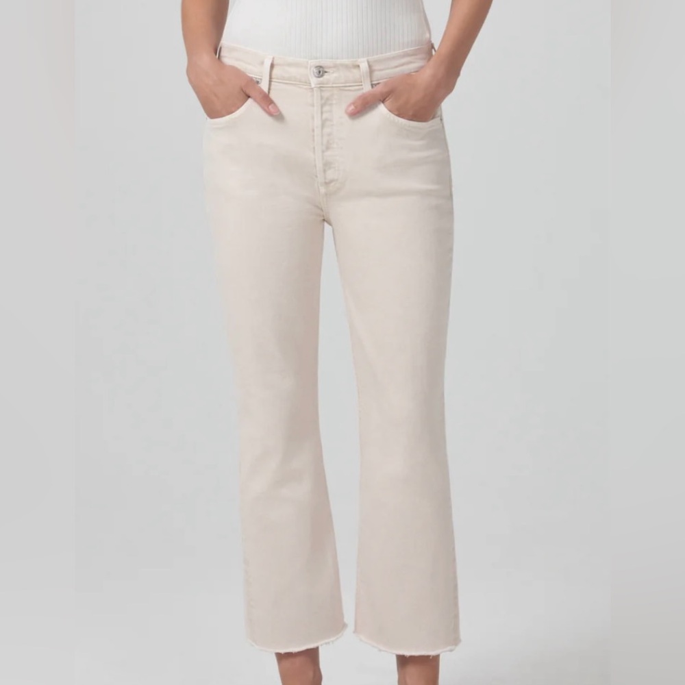 Citizens of Humanity Isola Mid Rise Cropped Boot Jeans 27